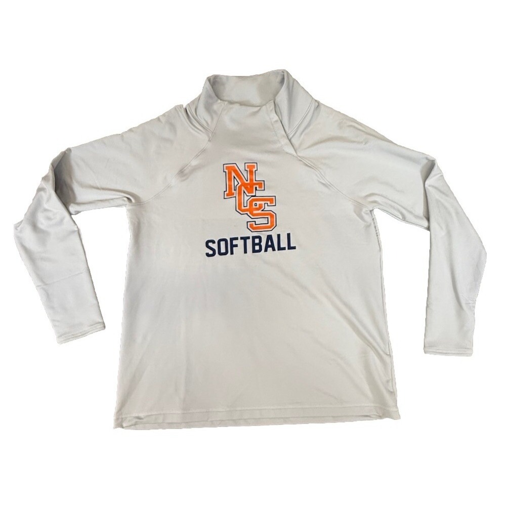 Under Armour NCS softball womens loose high neck snap long sleeve Shirt XL TG EG